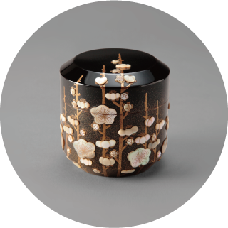 青貝梅蒔絵雪吹