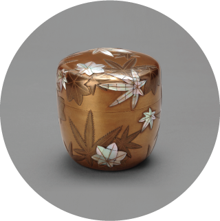 青貝楓蒔絵大棗