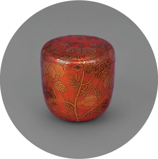 桐竹蒔絵朱金大棗