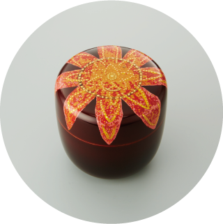 太陽蒔絵溜塗大棗