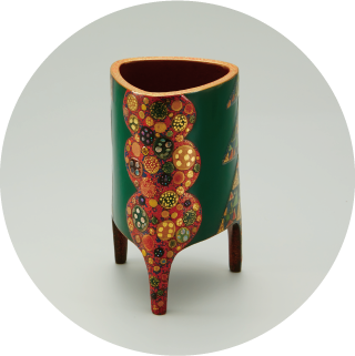 ○△□三角蒔絵花器