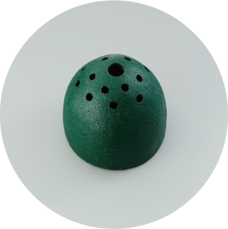 首長瓢箪変形緑イジ塗花入