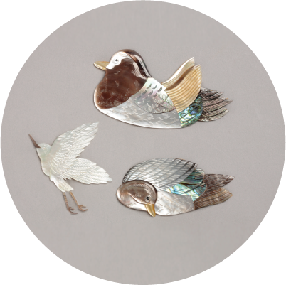 螺鈿に用いられる貝とその意匠例